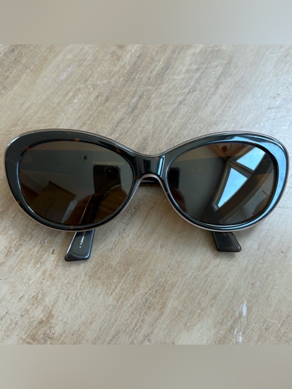 Emporio Armani Prescription Sunglasses Brown Tortoise Oversized Designer Frames